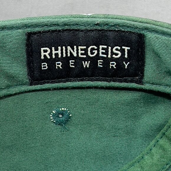 Rhinegeist Brewery Strapback Hat Cap Green 5 panel Beer Cincinnati Ohio USA Mens - Picture 9 of 15